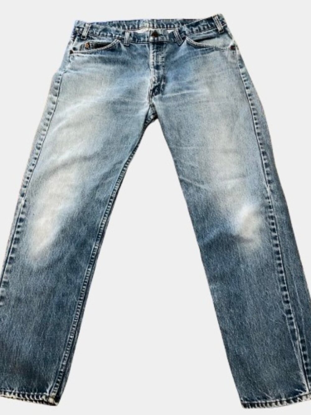 Levis Zipper Fly Jeans Denim Blue Orange Tab Vtg 90's Mens 39 x 31